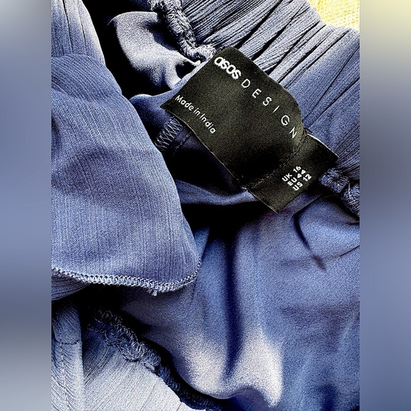 ☔️ASOS Designed Tiered Ruffle Midi Dress with Elastic Waist & Lace up Back - Picture 5 of 7